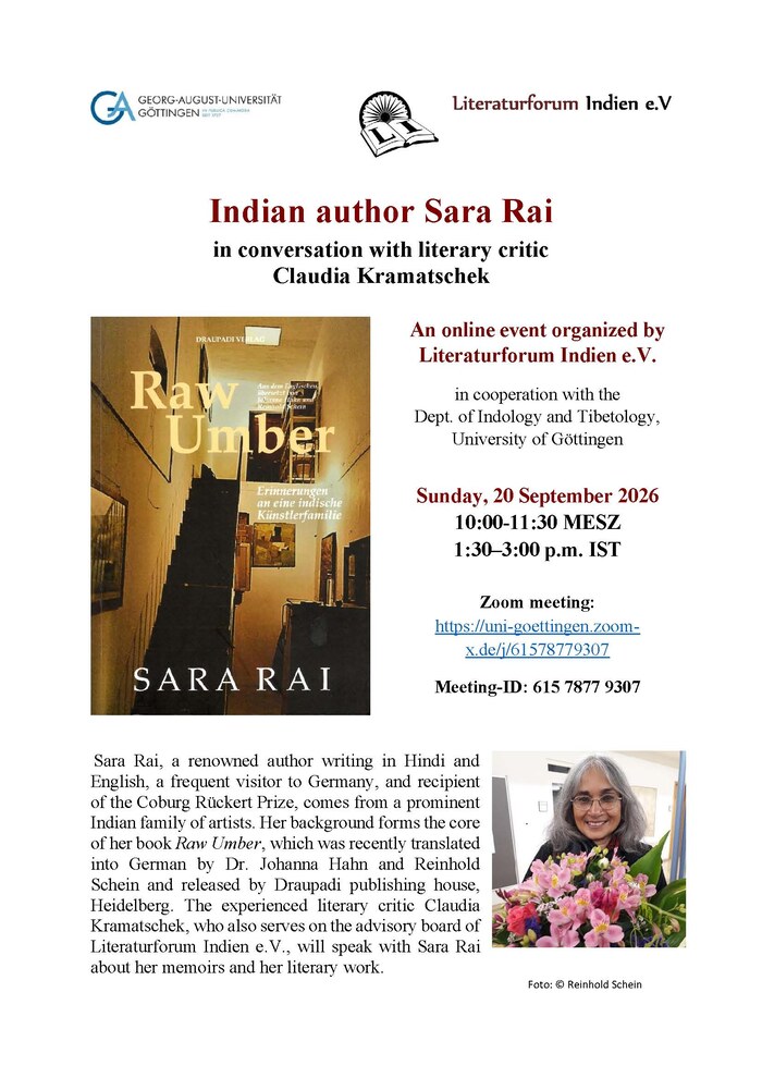 Poster: Raw Umber – Sara Rai im Gespräch mit Claudia Kramatschek